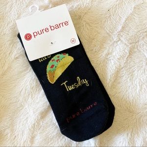 Pure Barre “Taco Tuesday” sticky socks NWT